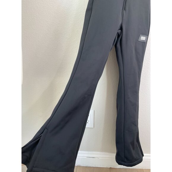 NEW ASOS 4505 Womens 4 Black High Waisted Salopette Flare Jumpsuit Ski Bib - Picture 9 of 13